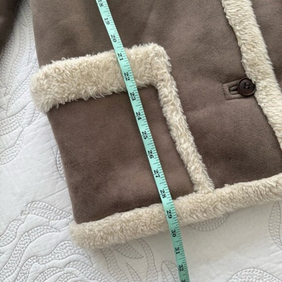 Abercrombie & Fitch - Faux Shearling Coat - Taupe - Picture 10 of 10